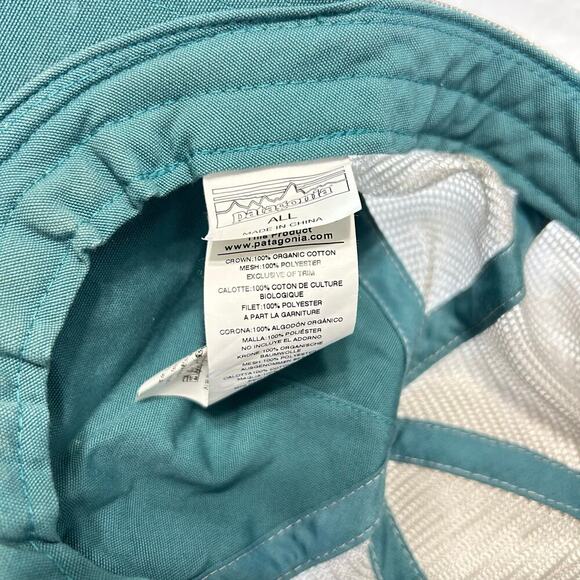 Patagonia Hat Cap Snapback Blue Fitz Roy Bear Mesh Outdoor Fishing Run - Picture 4 of 4